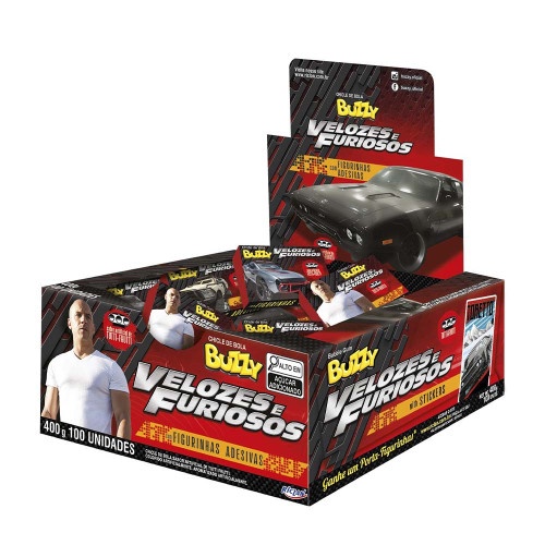 CHICLE BUZZY VELOZES E FURIOSOS 360GR TUTTI-FRUTTI - DP COM 90 UN