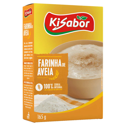 FARINHA DE AVEIA KISABOR 165GR - CX COM 12 UN