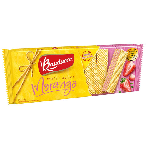 BISCOITO WAFER BAUDUCCO 78GR MORANGO - CX COM 30 UN