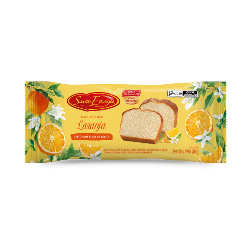 BOLO SANTA EDWIGES 200GR LARANJA - CX COM 24 UN