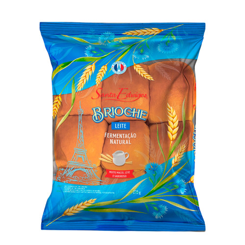 PÃO MINI BRIOCHE SANTA EDWIGES 270GR LEITE - CX COM 9 PC