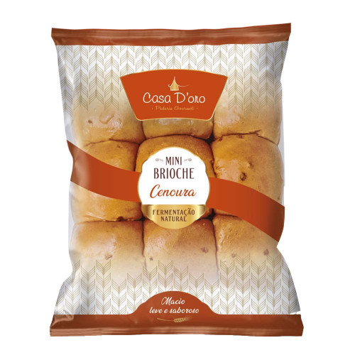 MINI BRIOCHE CASA D'ORO 270GR CENOURA - CX COM 9 PC