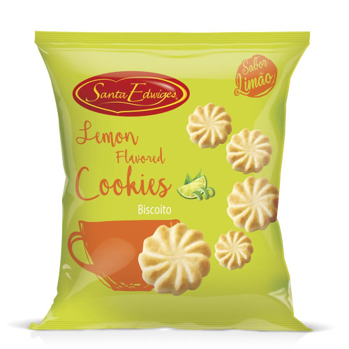 BISCOITO COOKIES SANTA EDWIGES 100GR LIMÃO - CX COM 40 PC