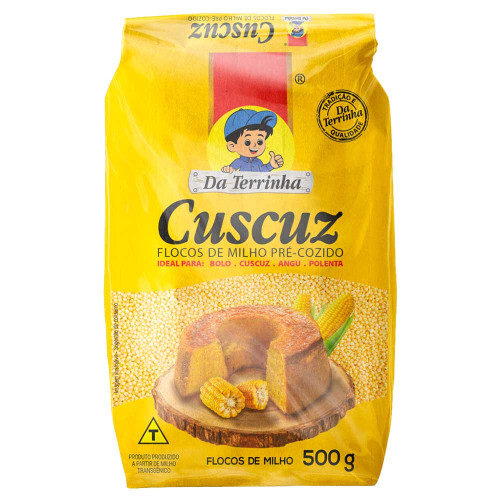 FARINHA MILHO FLOCADA DA TERRINHA 500GR CUSCUZ - FD COM 30 PC