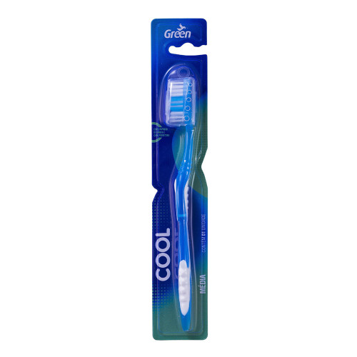 ESCOVA DENTAL ADULTO COOL GREEN MEDIA - PC COM 12 UN