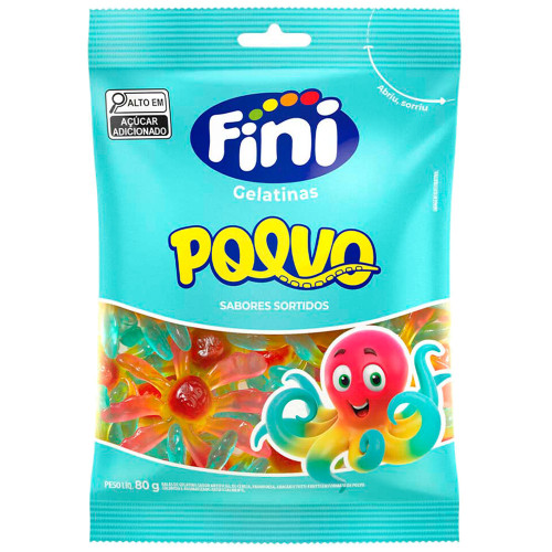 BALA DE GELATINA FINI 80GR POLVO - CX COM 12 UN