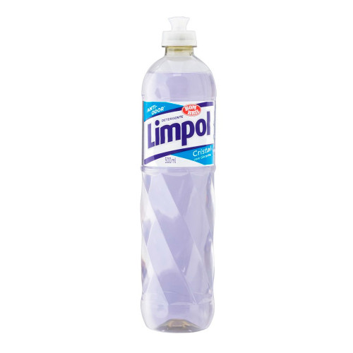 LAVA-LOUÇAS LÍQUIDO LIMPOL 500ML CRISTAL - CX COM 24 UN