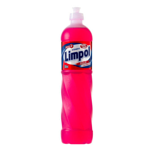 LAVA-LOUÇAS LÍQUIDO LIMPOL 500ML MAÇÃ - CX COM 24 UN