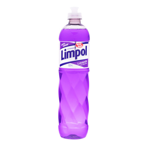 LAVA-LOUÇAS LÍQUIDO LIMPOL 500ML LAVANDA - CX COM 24 UN