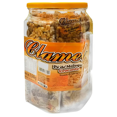 DOCE DE POTE CLAMEL 1,4 KILO PÉ DE MOLEQUE CROCANTE - PT COM 20 UN