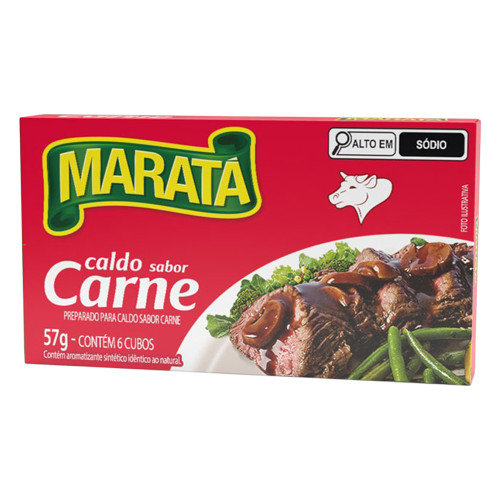 CALDO DE CARNE MARATÁ  57GR - DP COM 10 UN