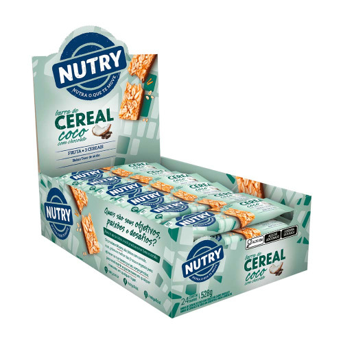 BARRA DE CEREAL NUTRY 22GR COCO COM CHOCOLATE - DP COM 24 UN