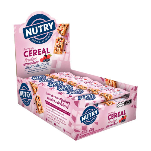 BARRA DE CEREAL NUTRY 22GR FRUTAS VERMELHAS - DP COM 24 UN