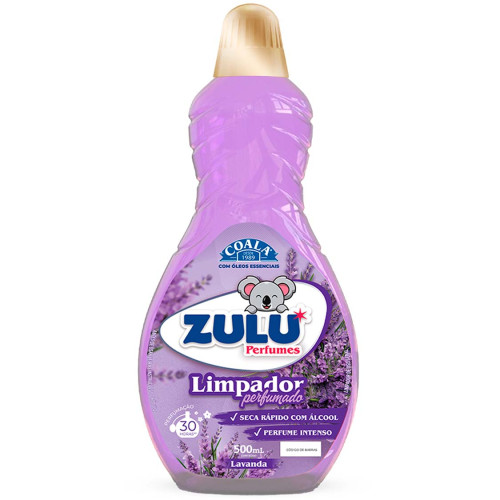 LIMPADOR PERFUMADO ZULU 500ML LAVANDA - CX COM 12 UN