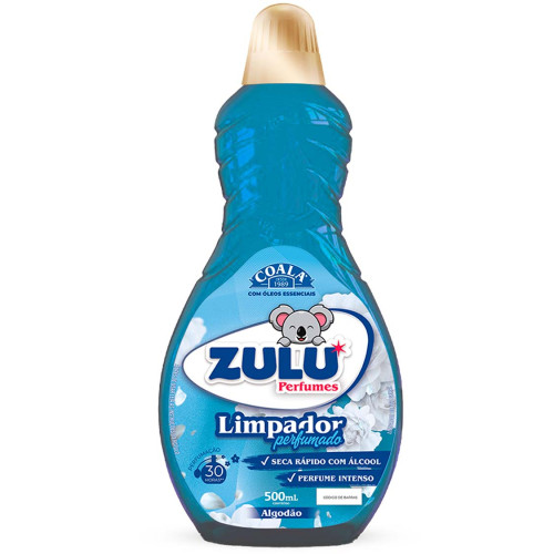 LIMPADOR PERFUMADO ZULU 500ML ALGODÃO - CX COM 12 UN