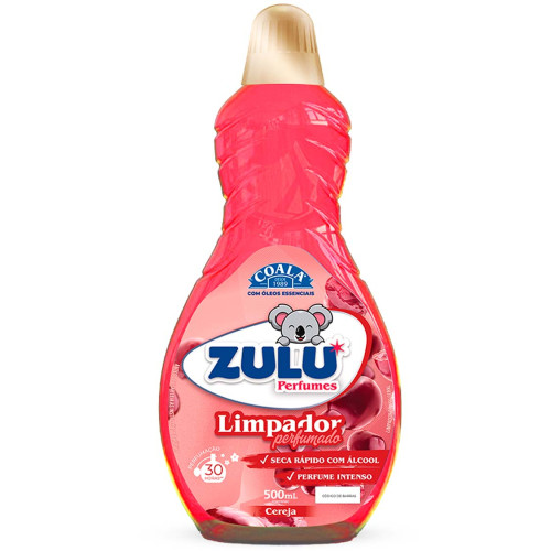 LIMPADOR PERFUMADO ZULU 500ML CEREJA - CX COM 12 UN