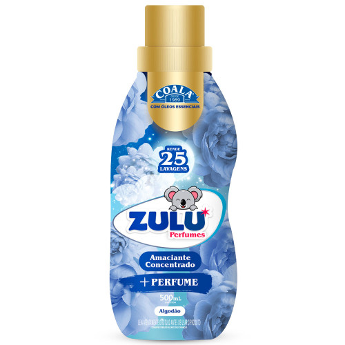AMACIANTE CONCENTRADO COALA ZULU 500ML ALGODÃO - CX COM 12 UN