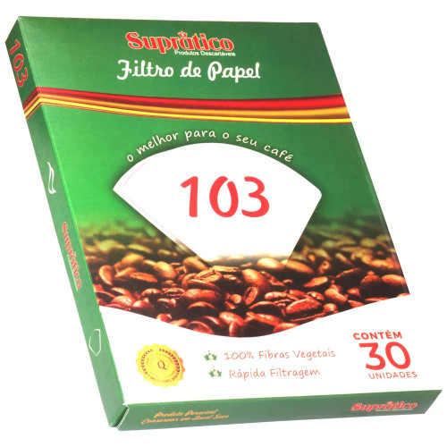 FILTRO DE PAPEL 103 SUPRÁTICO C/30UN - PC COM 5 UN