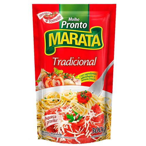 MOLHO DE TOMATE MARATÁ SACHÊ 300GR TRADICIONAL - CX COM 24 UN