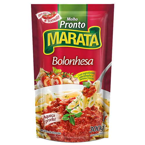 MOLHO DE TOMATE MARATÁ SACHÊ 300GR BOLONHESA - CX COM 24 UN