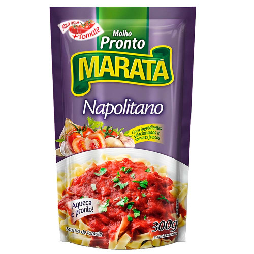 MOLHO DE TOMATE MARATÁ SACHÊ 300GR NAPOLITANO - CX COM 24 UN
