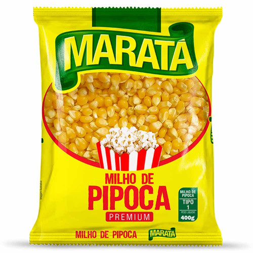 MILHO PARA PIPOCA MARATÁ 400GR TRADICIONAL - FD COM 28 PC