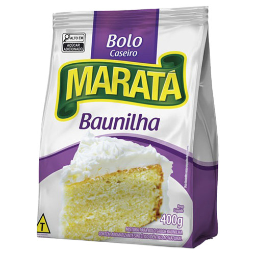 MISTURA P/ BOLO MARATÁ 400GR BAUNILHA - CX COM 12 UN