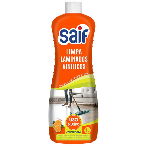 LIMPA LAMINADOS E VINÍLICOS SAIF ORANGE 1 LITRO - CX COM 6 UN