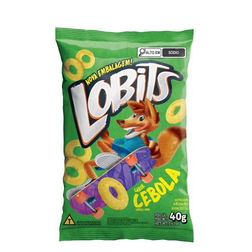SALGADINHO LOBITS 40GR CEBOLA - CX COM 30 UN