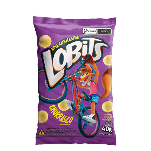 SALGADINHO LOBITS 40GR CHURRASCO - CX COM 30 UN
