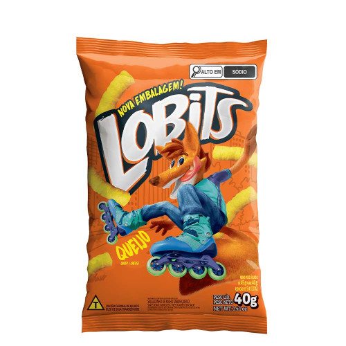SALGADINHO LOBITS 40GR QUEIJO - CX COM 30 UN