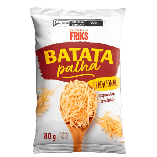 BATATA PALHA LOBITS FRIKS 80GR TRADICIONAL - CX COM 20 UN