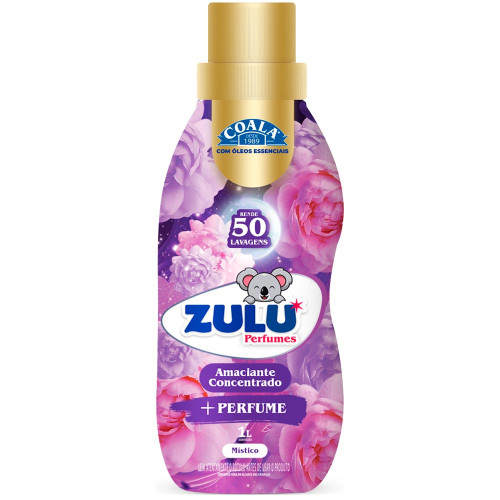 AMACIANTE CONCENTRADO COALA ZULU 1 LITRO MÍSTICO - CX COM 12 UN