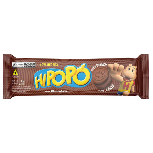 BISCOITO RECHEADO HIPOPÓ CORY 80GR CHOCOLATE - CX COM 36 UN