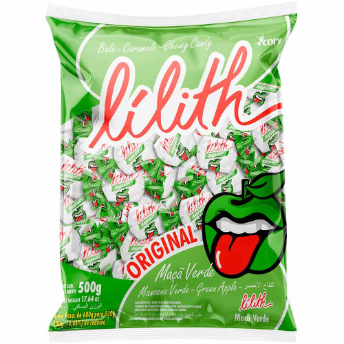 BALA MASTIGÁVEL LÍLITH MAÇÃ VERDE 500GR - UNIDADE