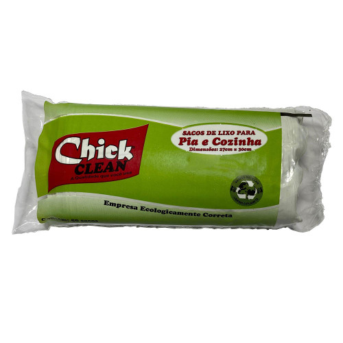 SACO P/ LIXO DE PIA CHICK CLEAN 06 LITROS 50UN BRANCO 27X30CM - FD COM 30 PC
