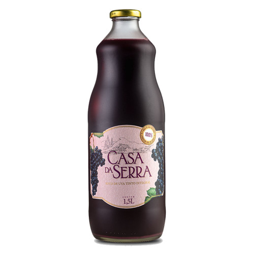 SUCO DE UVA INTEGRAL CASA DA SERRA 1,5 LITRO - CX COM 6 UN