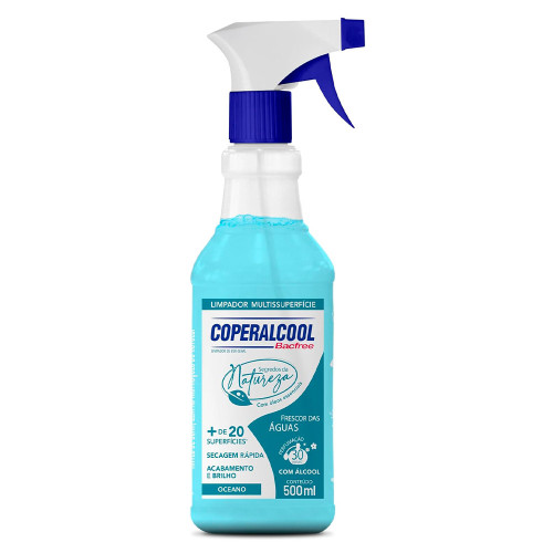 ÁLCOOL COPERALCOOL SEGREDOS DA NATUREZA 500ML FRESCOR DAS ÁGUAS - CX COM 12 UN