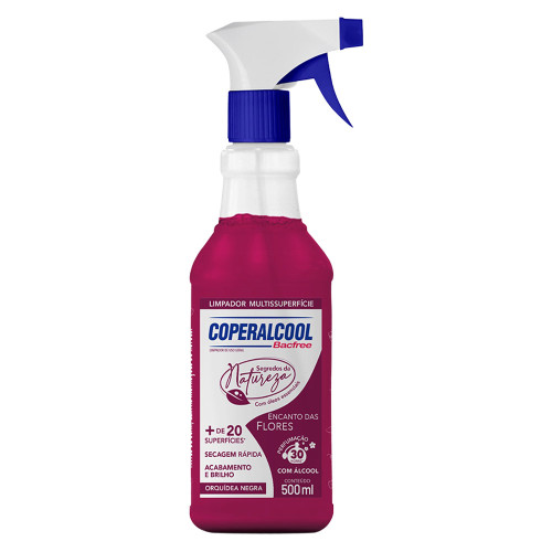ÁLCOOL COPERALCOOL SEGREDOS DA NATUREZA 500ML ENCANTO DAS FLORES - CX COM 12 UN