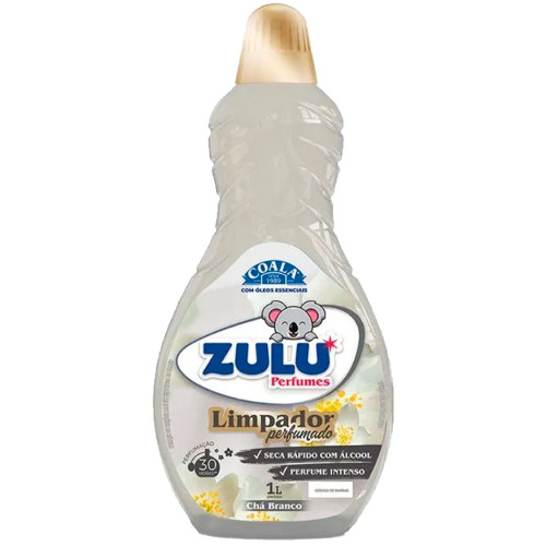 LIMPADOR PERFUMADO COALA ZULU 1 LITRO CHÁ BRANCO - CX COM 12 UN