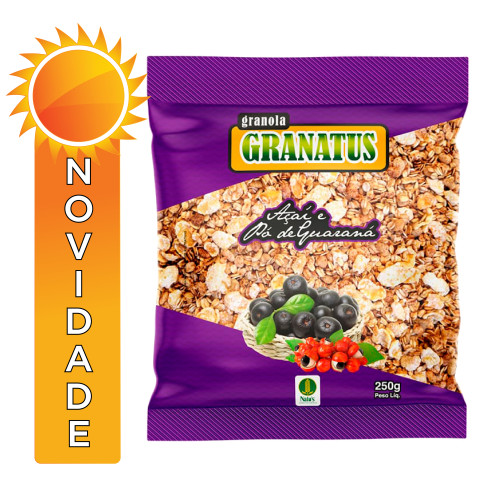 GRANOLA GRANATUS 250GR AÇAÍ E PÓ DE GUARANÁ - CX COM 12 PC