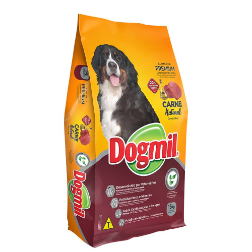 RAÇÃO DOGMIL NATURAL 15 KILOS SABOR CARNE - UNIDADE