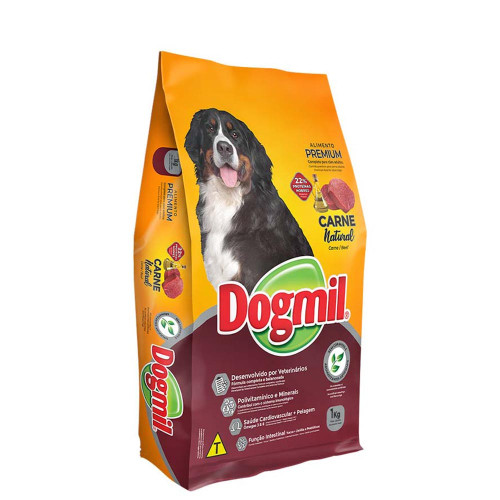 RAÇÃO DOGMIL NATURAL 1 KILO SABOR CARNE - UNIDADE