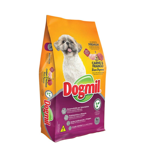 RAÇÃO DOGMIL RAÇAS PEQUENAS 1 KILO SABOR CARNE E FRANGO - UNIDADE