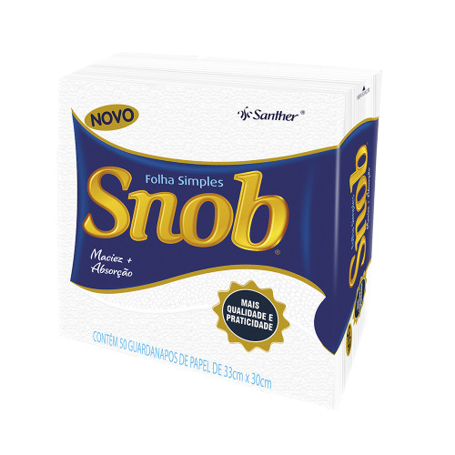GUARDANAPO SNOB 30X33CM 50 FOLHAS - PC COM 12 UN