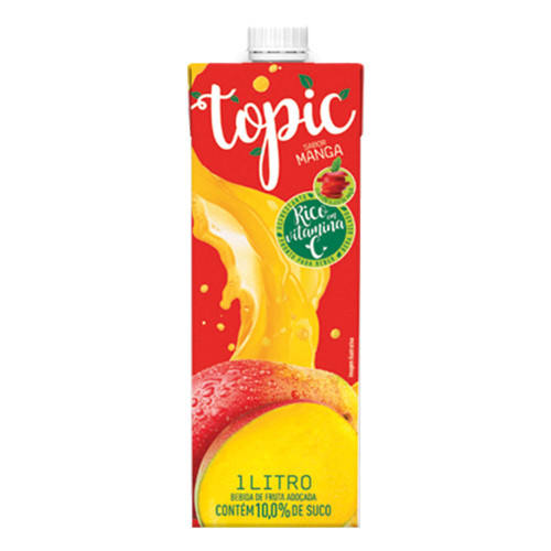SUCO TOPIC 1 LITRO MANGA - CX COM 12 UN