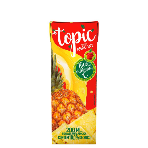 SUCO TOPIC 200ML ABACAXI - CX COM 27 UN
