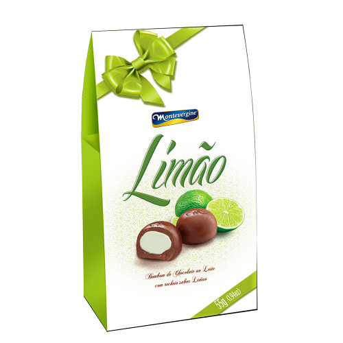 BOMBOM RECHEADO MONTEVÉRGINE 55GR LIMÃO - CX COM 24 UN