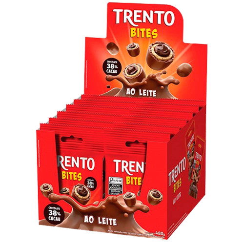 CHOCOLATE TRENTO PECCIN BITES 40GR AO LEITE - DP COM 12 UN