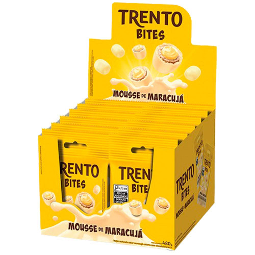 CHOCOLATE TRENTO PECCIN BITES 40GR MOUSSE DE MARACUJÁ - DP COM 12 UN